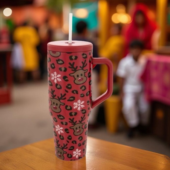 Reindeer and Snowflake Tumbler New - Picture 2 of 9